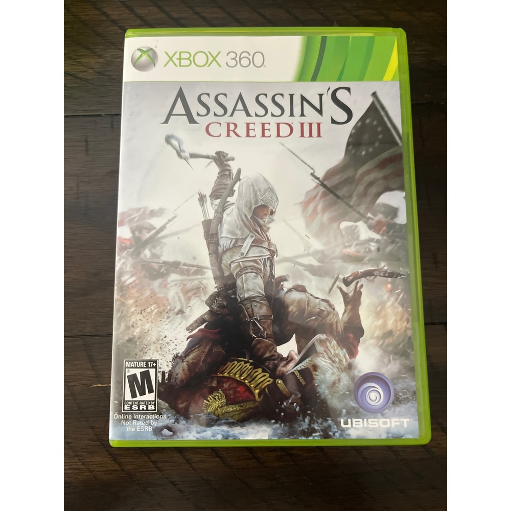 Assassins Creed III Xbox 360 Ubisoft 2012 Action Adventure 2-Disc Set CIB NTSC